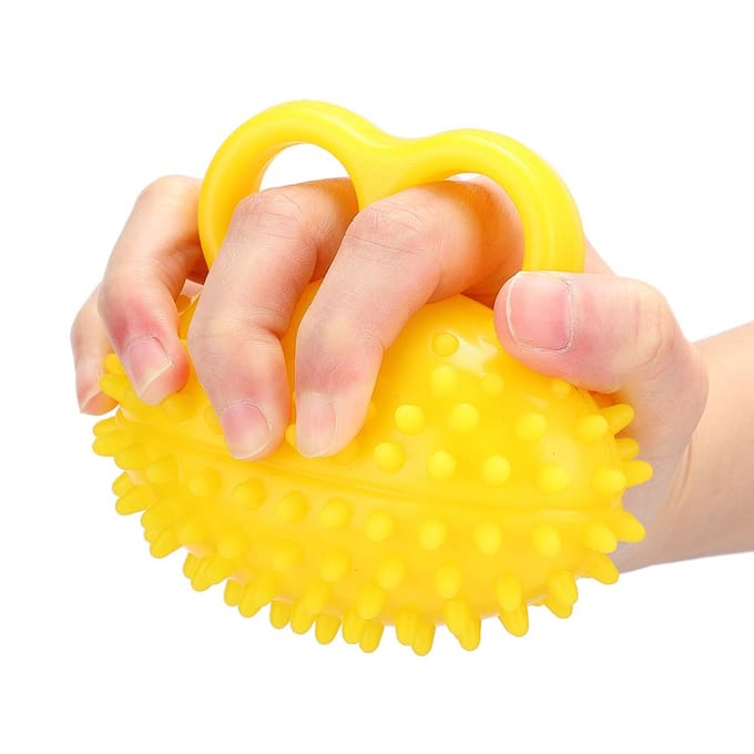 Handversterker Vingeroefenaar Beroerte Hemiplegie Revalidatietraining Handknijpbal yellow