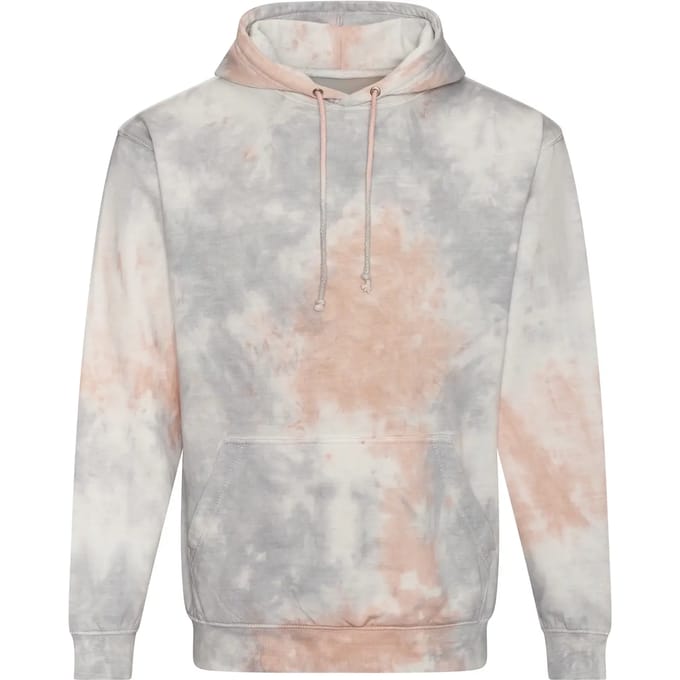 Just Hoods Tie-Dye Hoodie JH022 - GREY PINK MARBLE - L