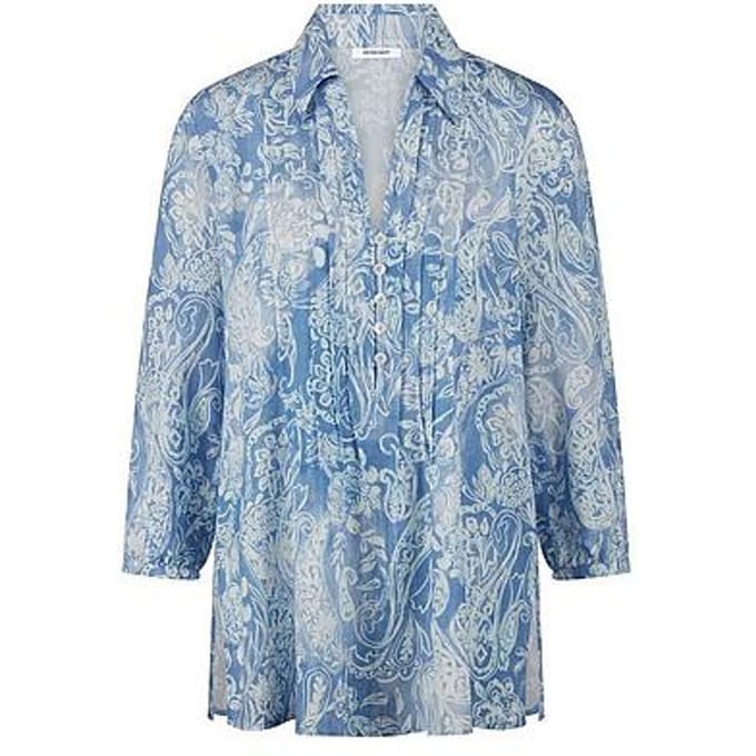 Lange blouse 3/4-mouwen Van Peter Hahn blauw
