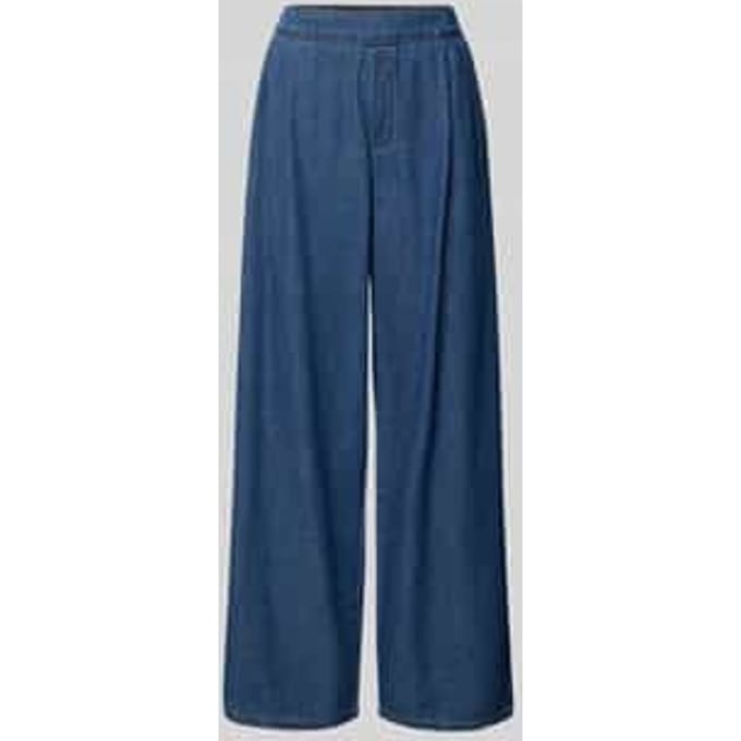 Wide leg jeans met elastische band