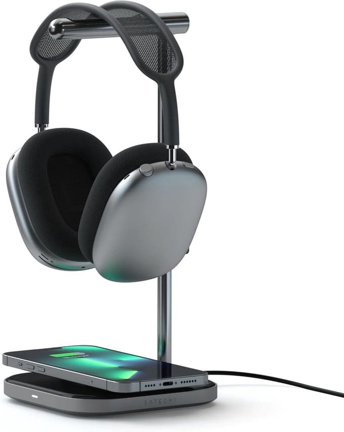 Satechi 2-IN-1 HEADPHONE STAND WITH Draadloos CHARGER