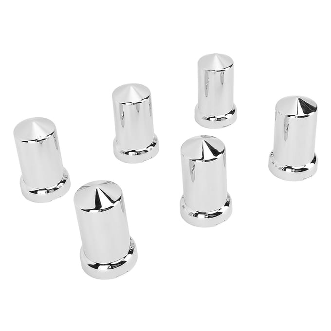 Wieldopmoer Covers ABS Chroom Plastic Anti-Roest 33mm Geflensde Wieldopmoer Kappen voor Vrachtwagens Opleggers en white