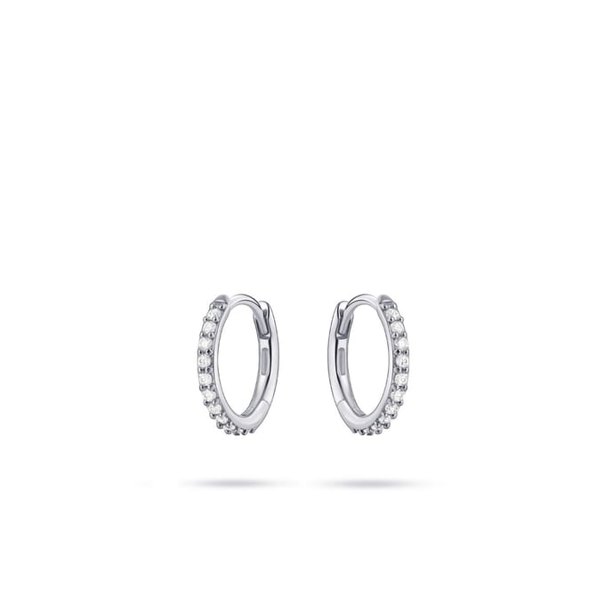 Mini Pave Hoop Earrings