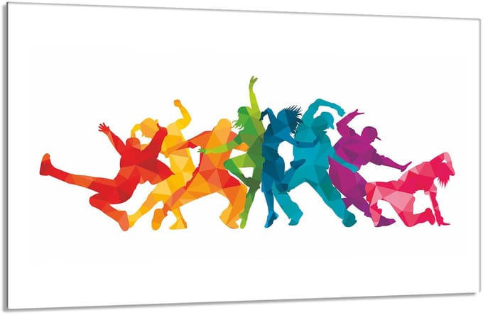 TMK ArtDeko Serie - Glazen Beschermplaat - 80x52 cm - Wit - Gehard Glas