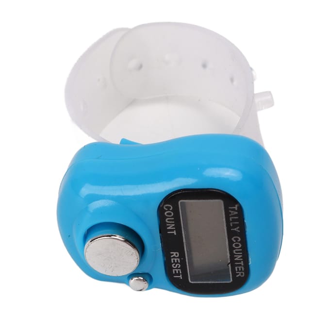 Elektronische Vingerteller LED Elektronisch Digitaal Display Vinger Hand Telapparaat blue