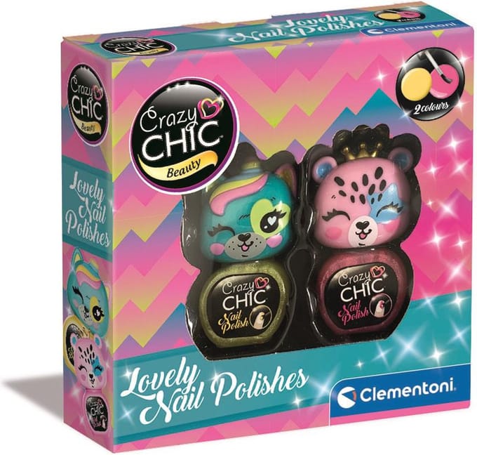 Clementoni - Crazy Chic - Lovely Nagellak - Set van 2 - Make-up voor kinderen - vanaf 6 jaar