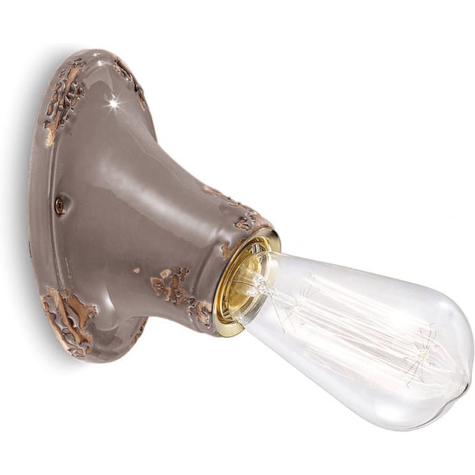 Ferroluce C115 wandlamp in duif vintage stijl