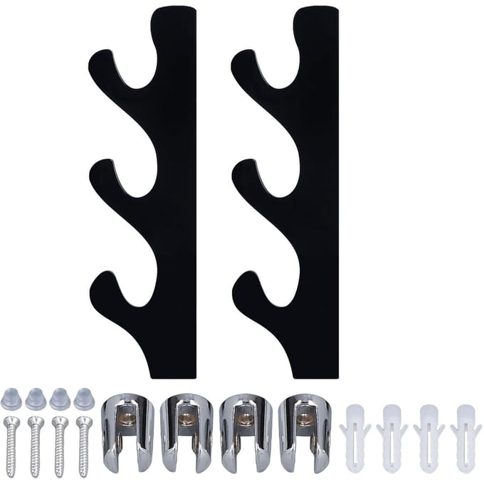 1 Paar Zwaardstandaard Acryl Drie Laags Wandgemonteerde Zwaard Display Standaard Ondersteuning voor Alle ZwaardenZwart white