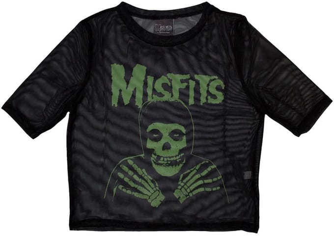 Misfits - Green Hands Crop top - XXS - Zwart