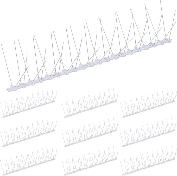 duivenpinnen set van 10 - 50 cm breed - rvs