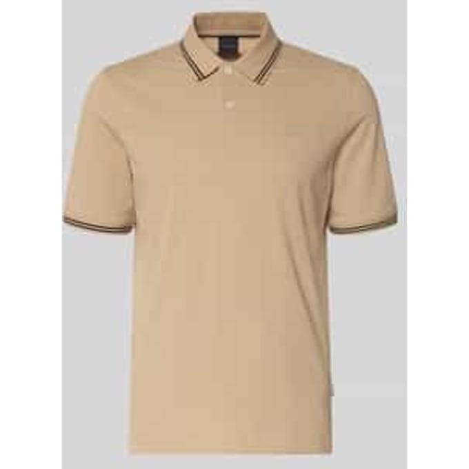 Bugatti Herren Polo Modern Fit van puur katoen
