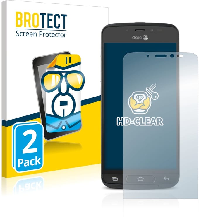 BROTECT - Screenprotector voor Doro 8040 - Folie Beschermfolie transparant 2 Stuks