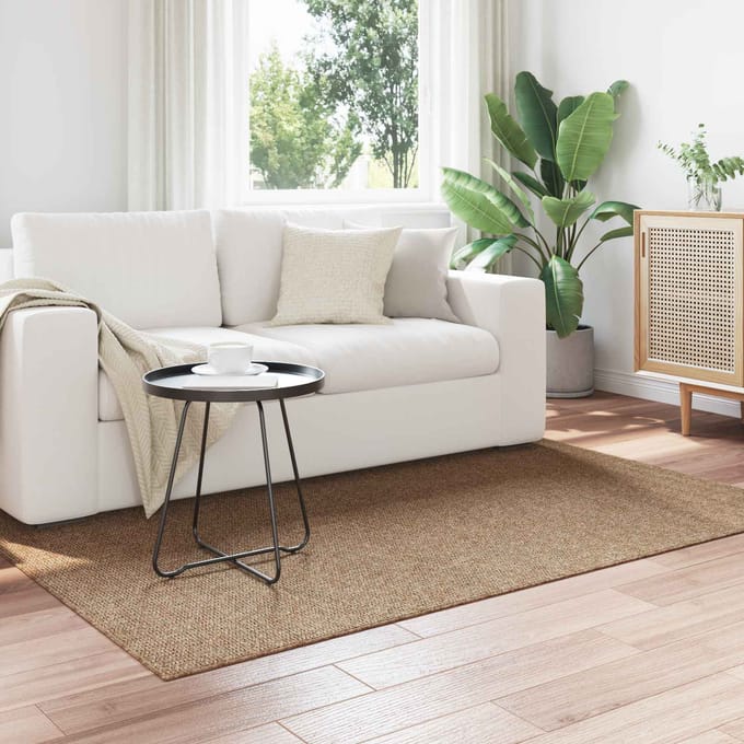 vidaXL - Binnen- - en - buitenkleed - AGIRA - Naturel - 200 - x - 140 - cm - Polyester