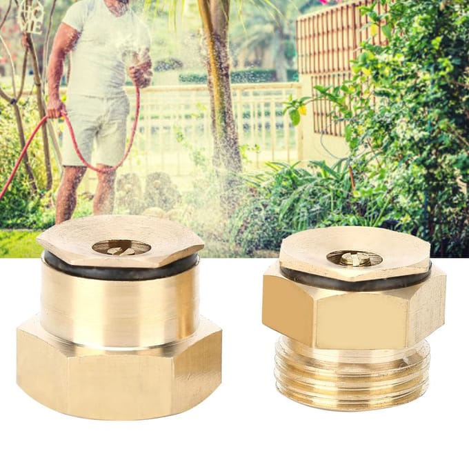 2 Stuks G1/2 DN15 Centrifugaal Messing Verstelbare Sproeikop Tuinirrigatie Microsproeier beige