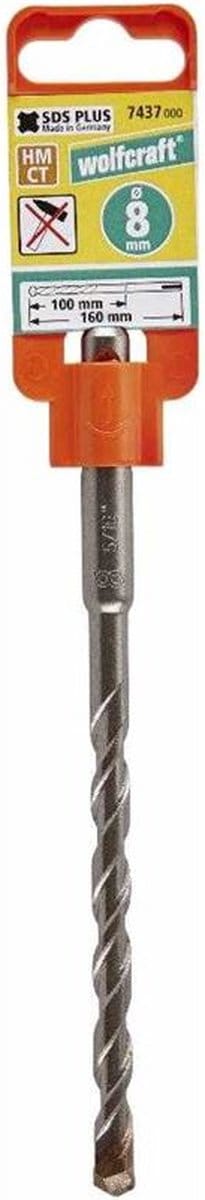 wolfcraft - Universeelboor hardmetaal-voorzien, SDS-plus, Ø 8 mm - 7437000