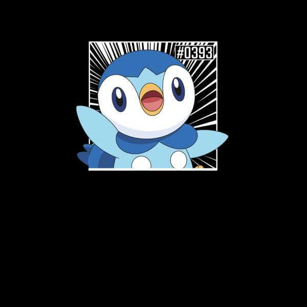 Pokemon Piplup Men's T-Shirt - Black - 4XL