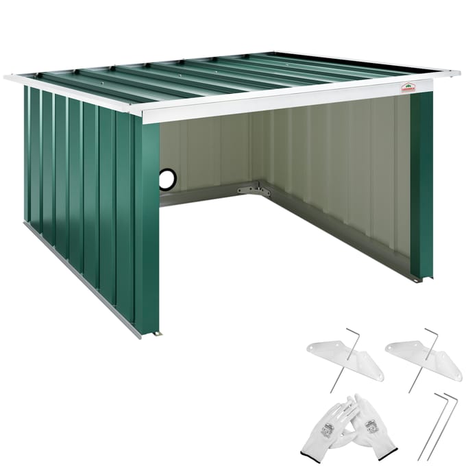 Gardebruk Robotmaaier Garage - Platdak Metaal 89x90x54cm - Groen
