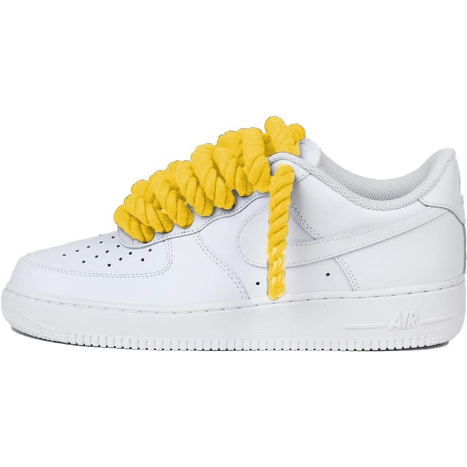 Nike Air Force 1 Low Rope Laces Yellow Custom
