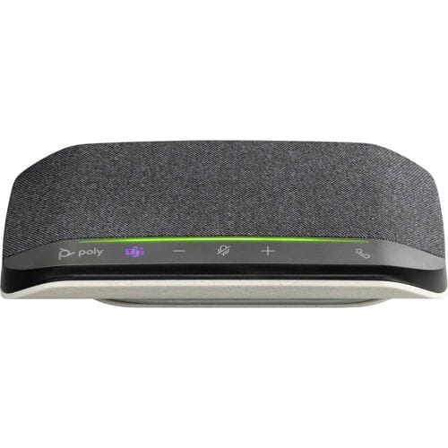 HP Poly Sync 10-M – Draagbare Speakerphone – USB-A & USB-C – Conferentiespeaker met Microfoon – Geschikt voor Microsoft Teams – Zilver