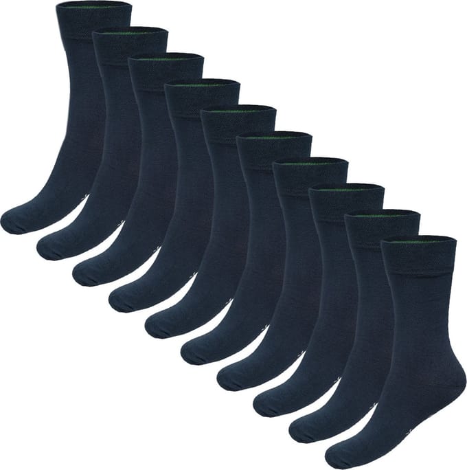 Bamboo Basics Navy Sokken Beau - 10-pack - Maat 41-46 - Bamboe Sokken - Normale Sokken