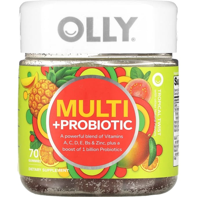 OLLY, multi + probiotique, touche tropicale, 70 gummies