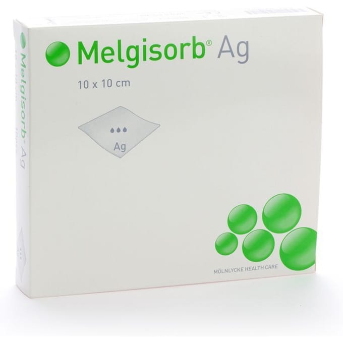 Melgisorb Ag Kp Ster 10x10cm 10 256100