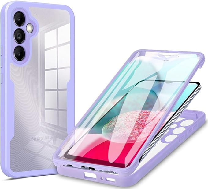 Hoesje geschikt voor Samsung Galaxy A14 4G/5G - Techsuit ColorVerse 360 Case met Screenprotector - Paars