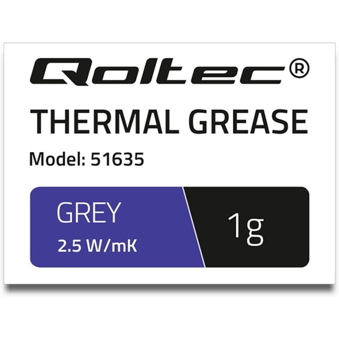 Qoltec Koelpasta 2,5 W/m-K |   1G |   Grijs