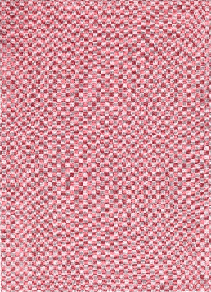 Linen & More  Keukendoeken  Theedoeken  Dutch Check   Set/3   Rood/Wit   50x70cm