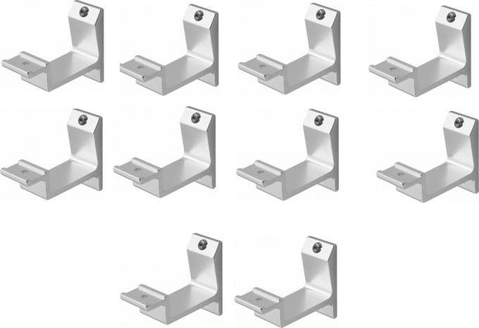 Hermeta leuninghouder - 3540-01 - Aluminium - Opschroef - Vlak zadel - 10 stuks