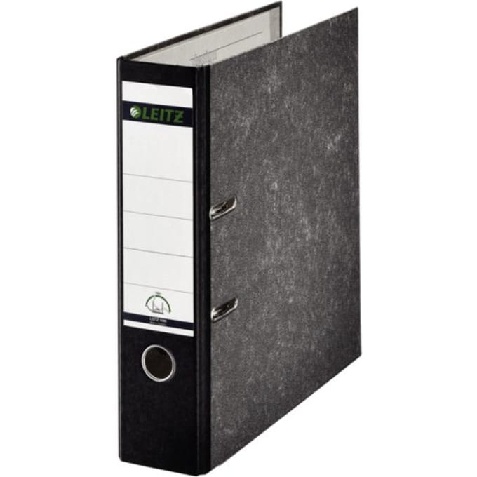 Ordner Leitz 1082 180° 80mm karton folio zwart