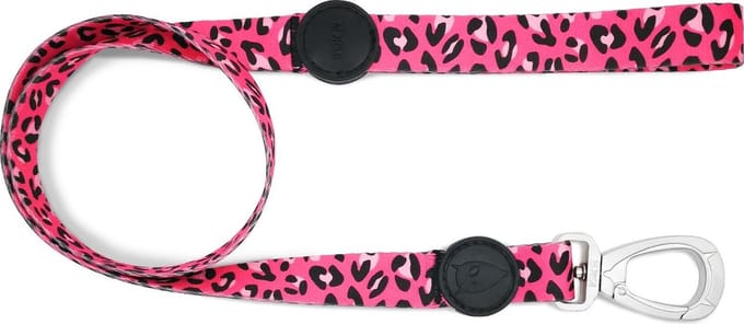 Morso - Hondenriem - Gerecycled - Bubble Leo Roze - 120X1.5 cm