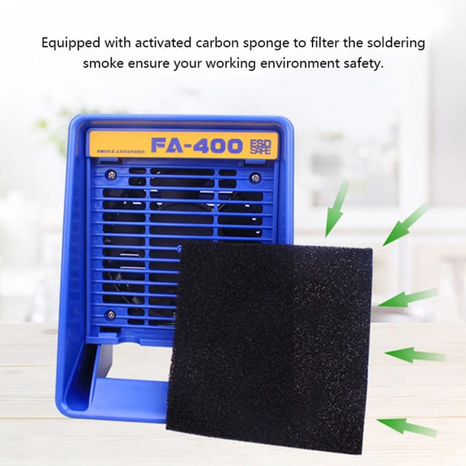 FA-400 Soldeerbout Rookdemper Dampafzuiger Soldeerluchtblazer Bureauventilator US Plug