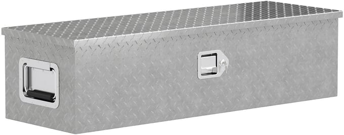 HOMCOM-Gerätekasten-Aluminium-99L x 33B x 25,5H cm-Silber