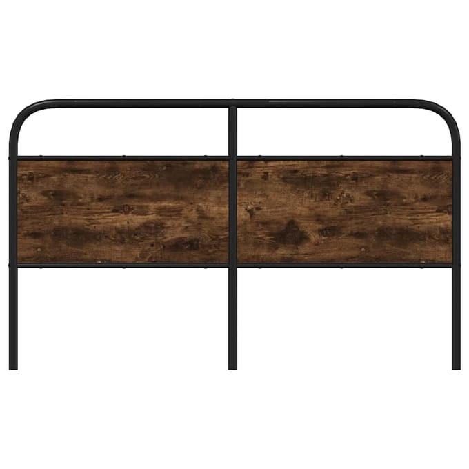 vidaXL - Vervangend - hoofdbord - 160 - cm - staal - en - gerookt - eikenkleurig