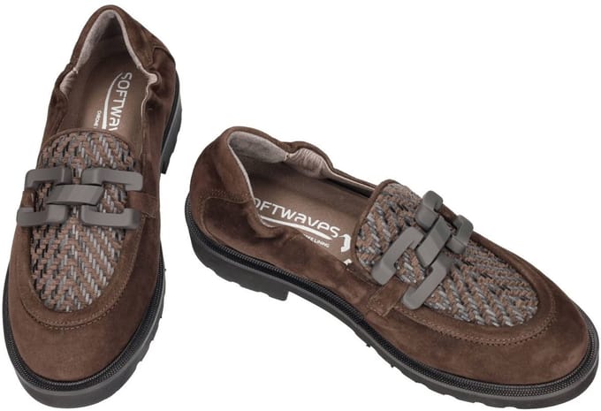 Softwaves -Dames - bruin donker - ballerina's & mocassins - maat 36