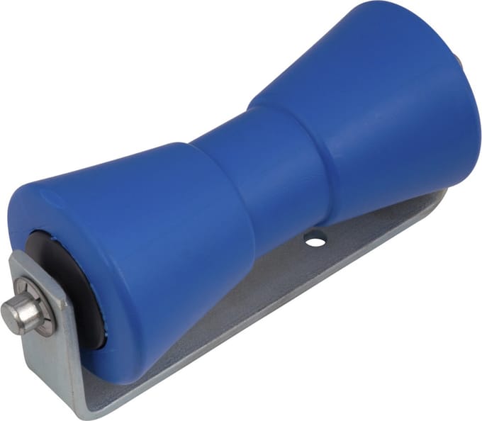 Kielrol met Steun Blauw 200 x 100 mm