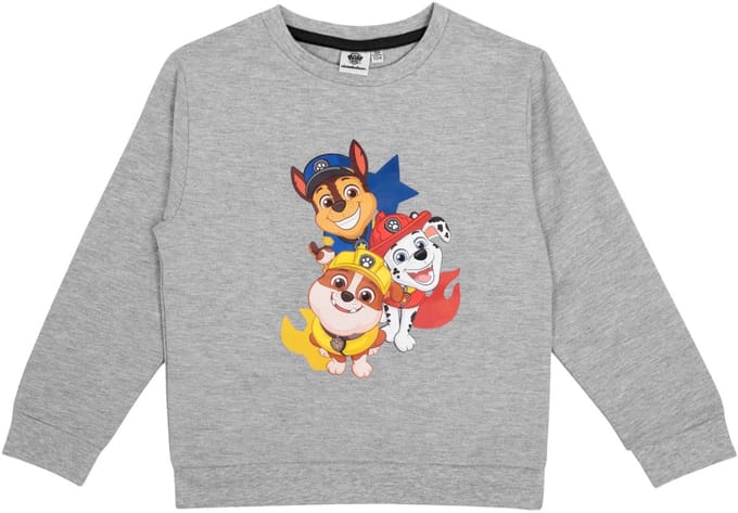 PAW Patrol Sweater - Sweatshirt - Marshall / Chase / Rubble - Grijs - Maat 122/128