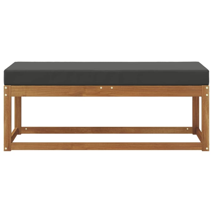 vidaXL - Buiten - Stoolbench - Massief - Acacia - Hout - Natuurlijk - en - Antraciet