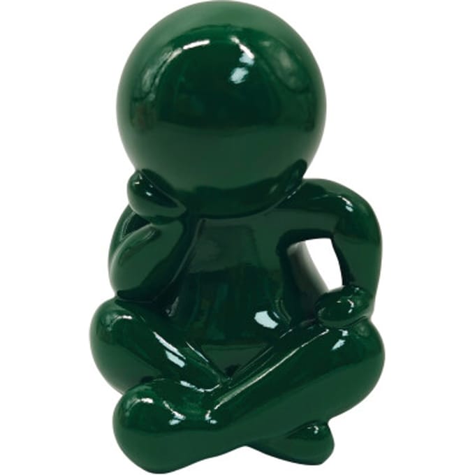 Present Time Ornament Amigo Sitting Medium - Groen - 11.3x10.2x16.3cm - Modern - Kunststof