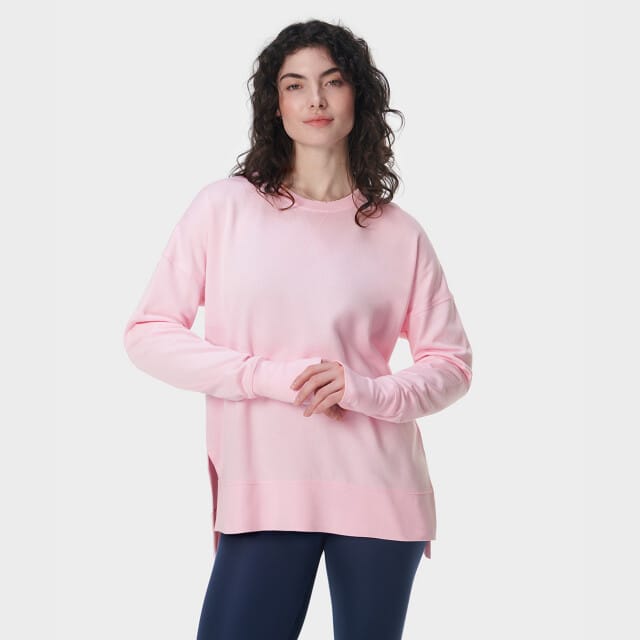 Sweaty Betty After Class Longline Sweatshirt ROZE - Maat M