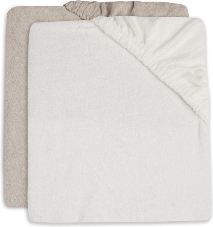 Jollein Aankleedkussenhoes Badstof 50x70cm Ivory/Nougat (2pack)