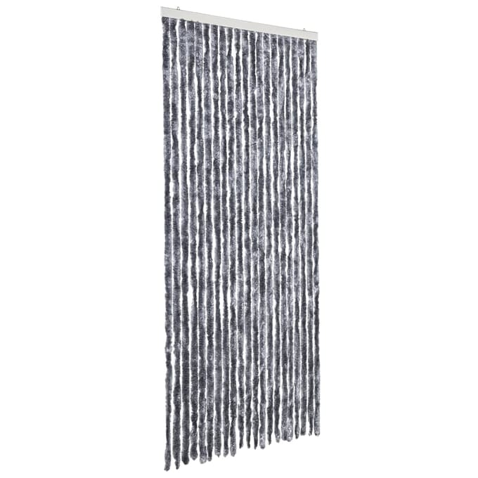 vidaXL - Vliegengordijn - 90x200 - cm - chenille - zilverkleurig
