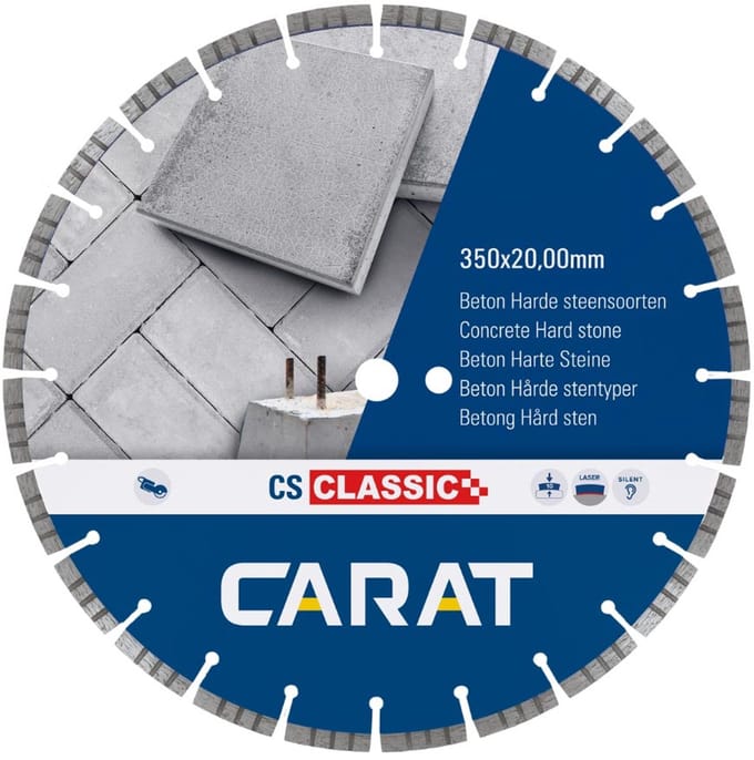 Carat CS CLASSIC Diamantzaag beton/hard steen 350x20mm - CSC3502000
