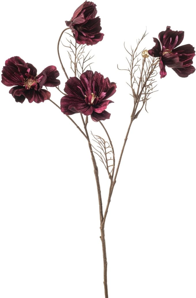 Emerald - Kunstbloem Cosmos velvet 83cm paars - Kunstplant voor binnen