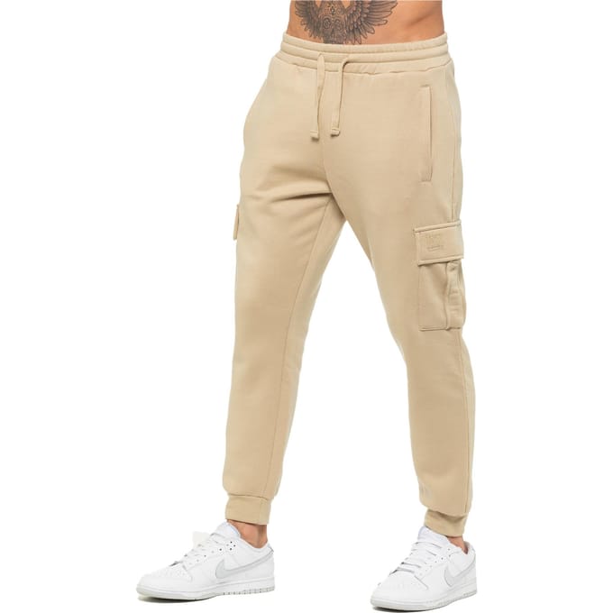 Enzo | Heren Cargo Joggers - Stone