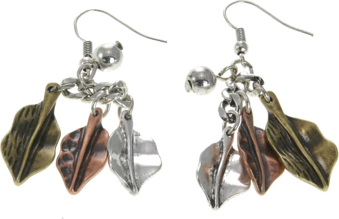 Behave - Oorhangers met blaadjesmix - Bohemian herfststijl