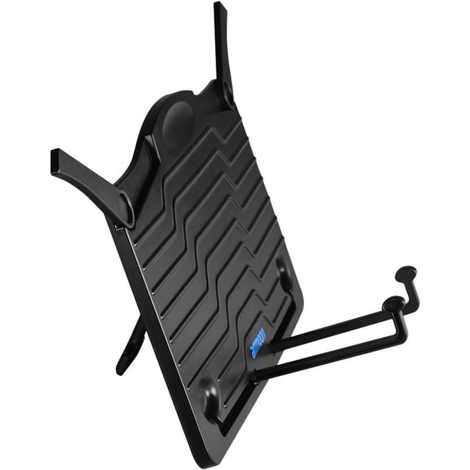 Ammoon Mini Desktop Muziekstandaard Draagbaar kookboek Tablet Smartphone Boek zwart