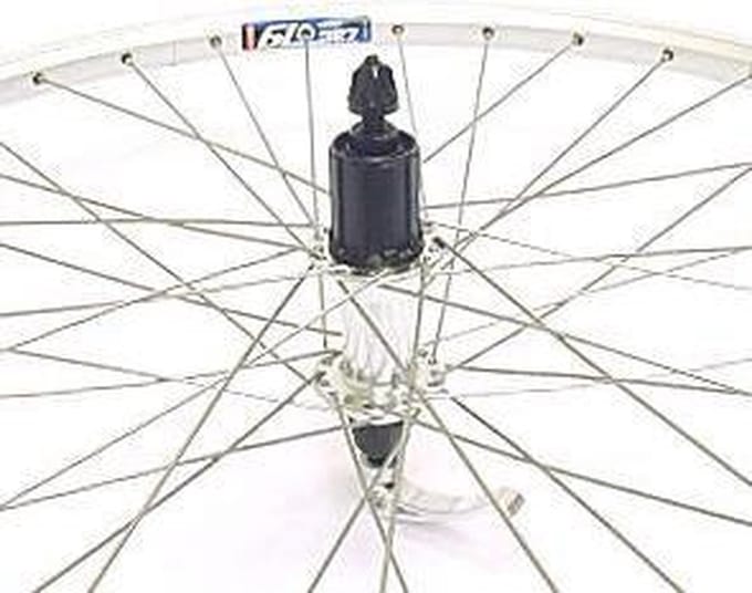Roland achterwiel 28 uitval cass 8/9v ZAC19 zilver RVS spk