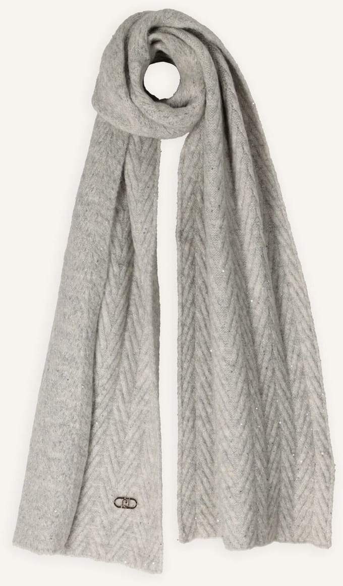 Liu Jo Sciarpa Filo Paillettes Sjaals Dames - Lichtgrijs - Maat ONESIZE